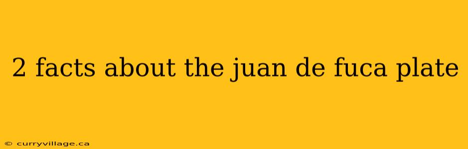 2 facts about the juan de fuca plate