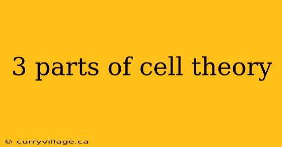 3 parts of cell theory