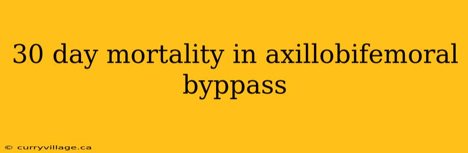 30 day mortality in axillobifemoral byppass