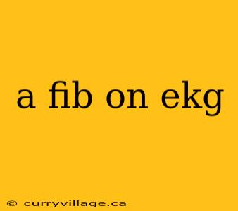 a fib on ekg