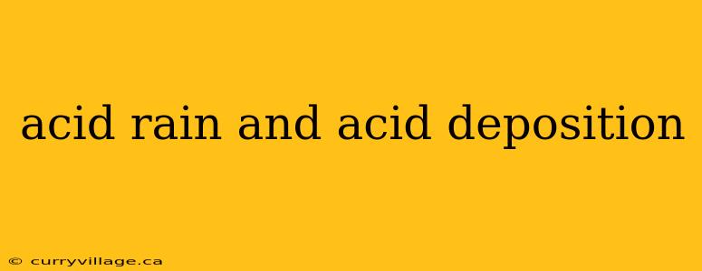 acid rain and acid deposition