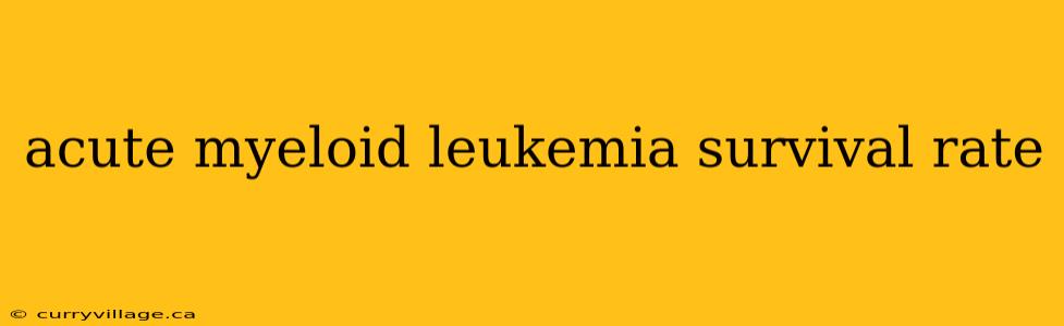 acute myeloid leukemia survival rate