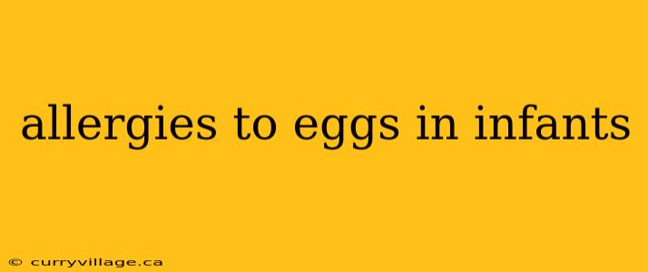 allergies to eggs in infants
