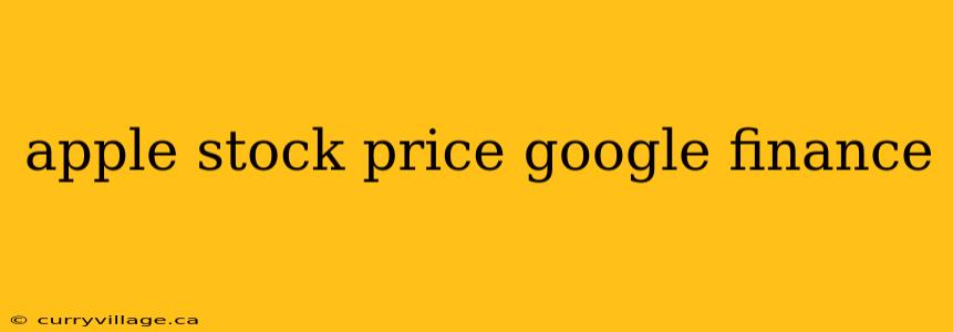 apple stock price google finance