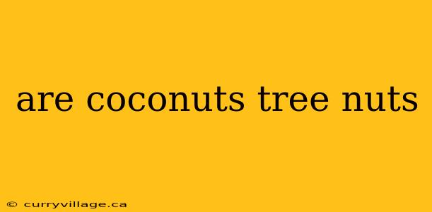 are coconuts tree nuts