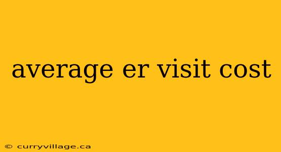 average er visit cost