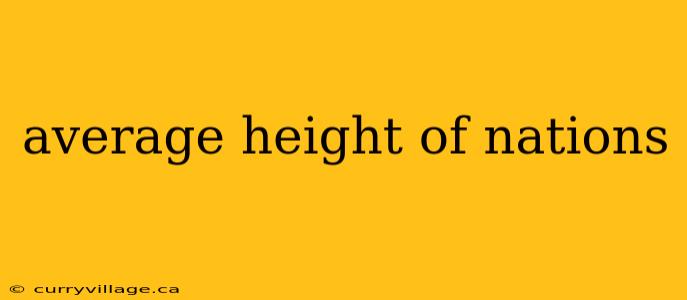 average height of nations