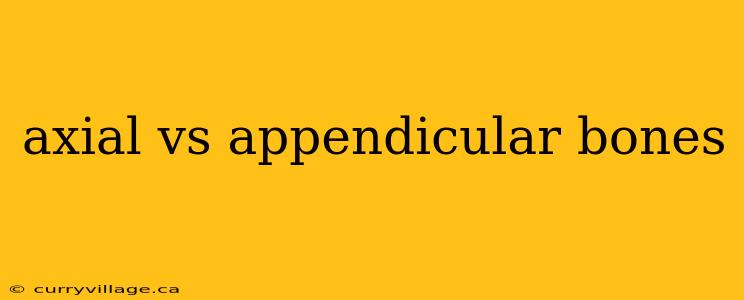 axial vs appendicular bones