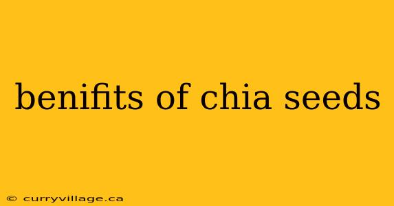 benifits of chia seeds