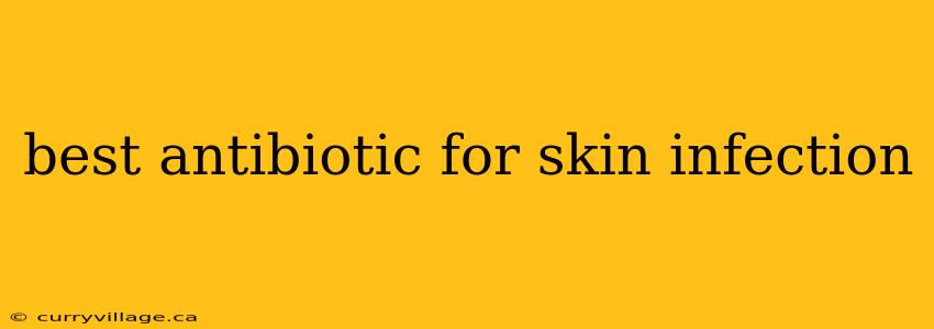 best antibiotic for skin infection