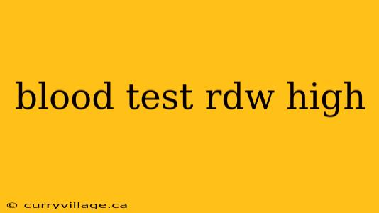 blood test rdw high