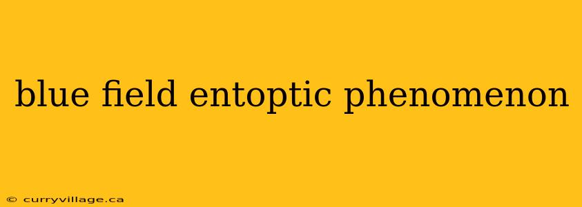blue field entoptic phenomenon