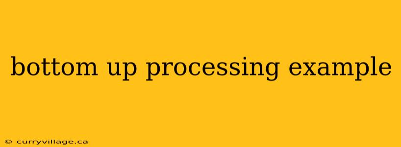 bottom up processing example