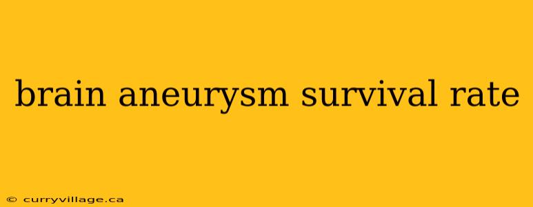 brain aneurysm survival rate