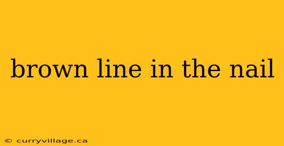 brown line in the nail