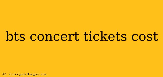 bts concert tickets cost