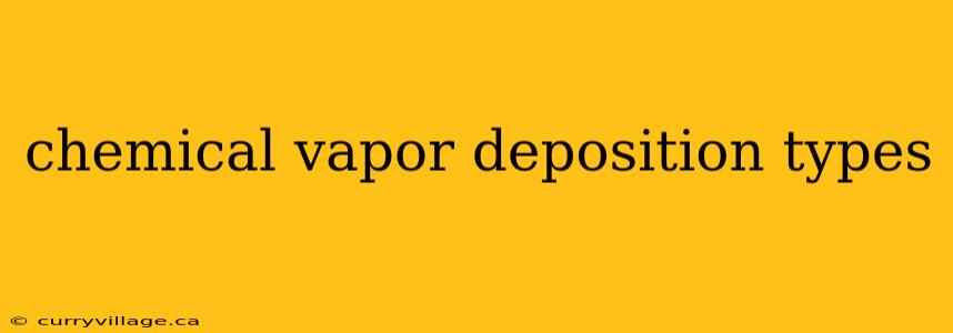 chemical vapor deposition types