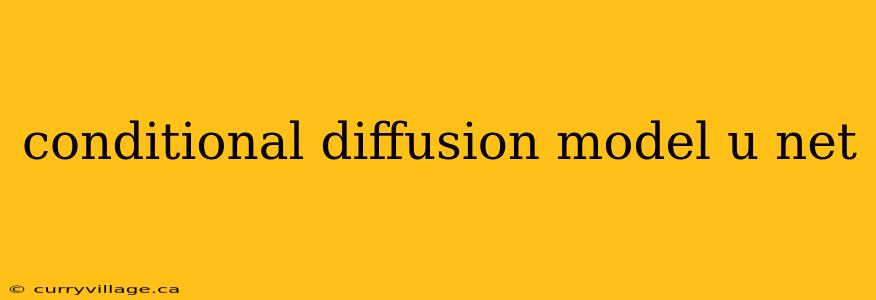conditional diffusion model u net