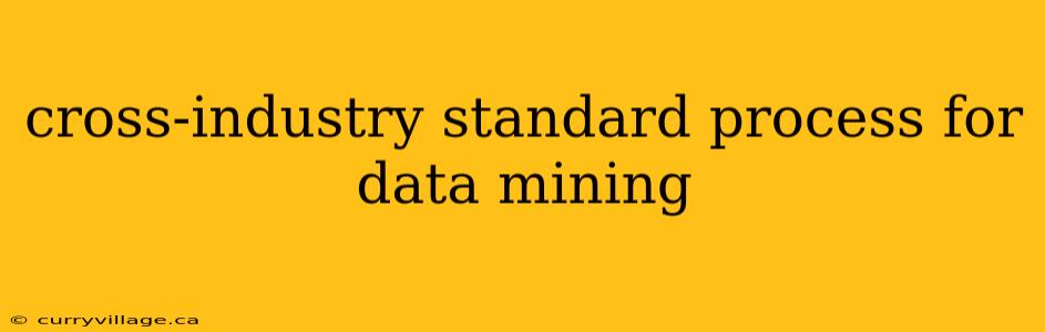 cross-industry standard process for data mining