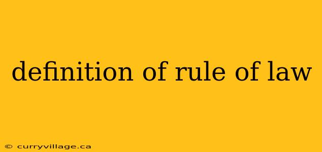 definition of rule of law