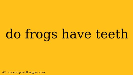 do frogs have teeth