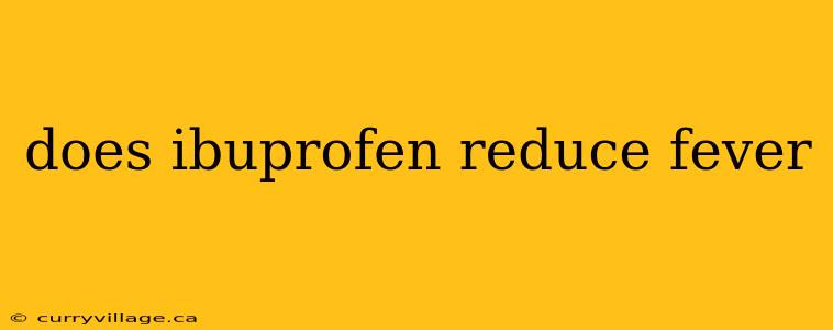 does ibuprofen reduce fever