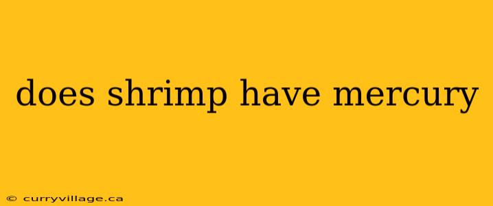 does shrimp have mercury