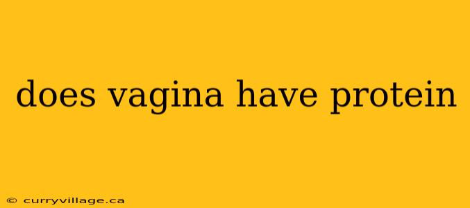 does vagina have protein