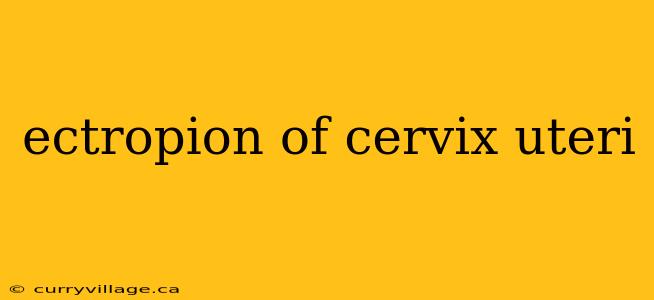 ectropion of cervix uteri