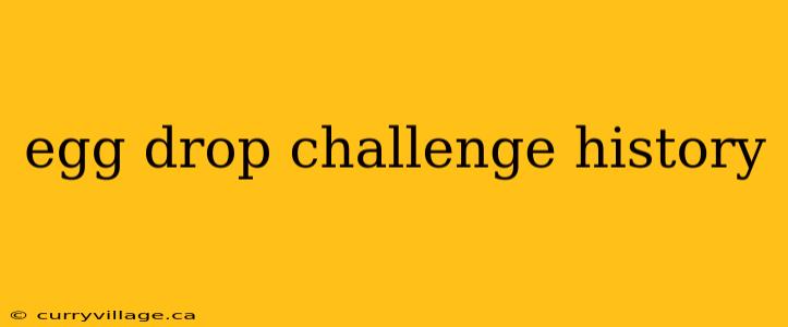 egg drop challenge history