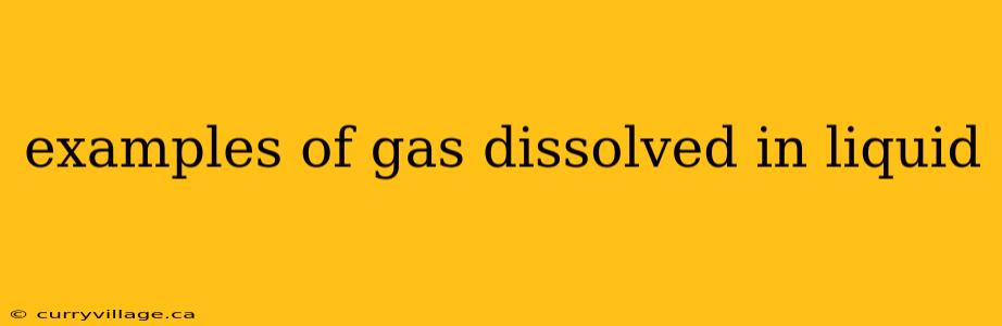 examples of gas dissolved in liquid