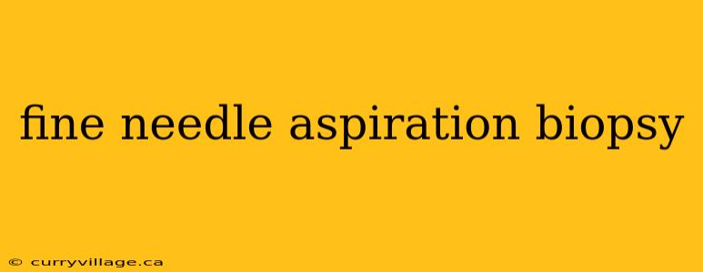 fine needle aspiration biopsy