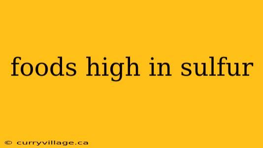 foods high in sulfur