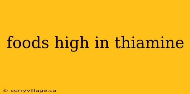 foods high in thiamine