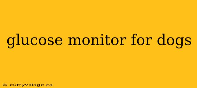 glucose monitor for dogs