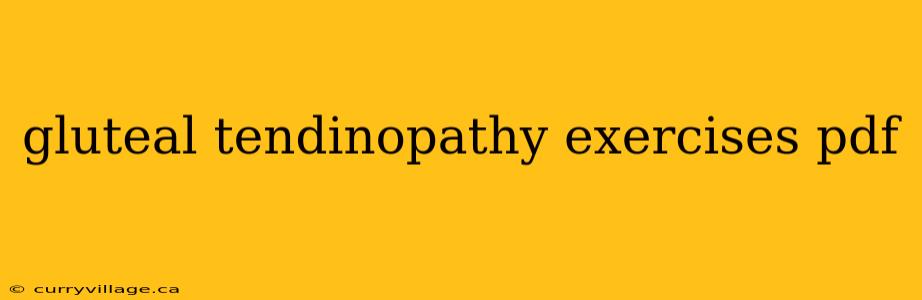 gluteal tendinopathy exercises pdf