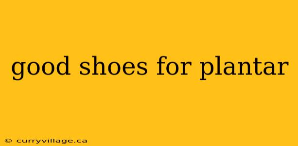 good shoes for plantar