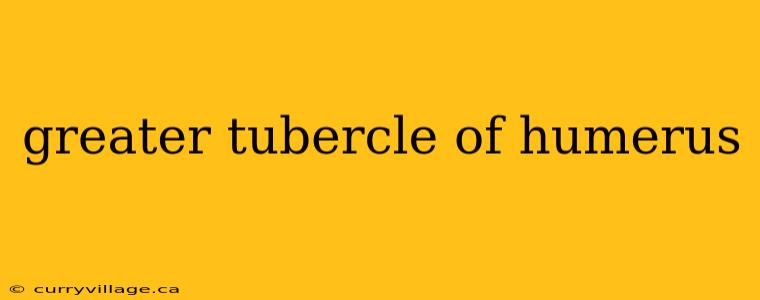 greater tubercle of humerus