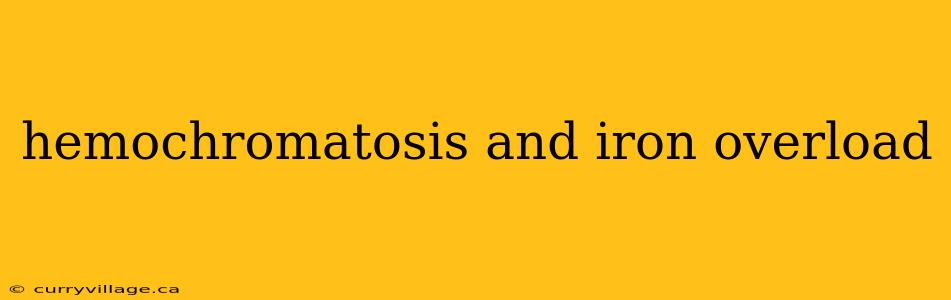 hemochromatosis and iron overload