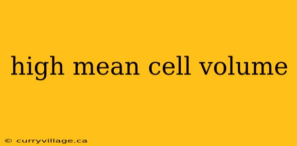 high mean cell volume