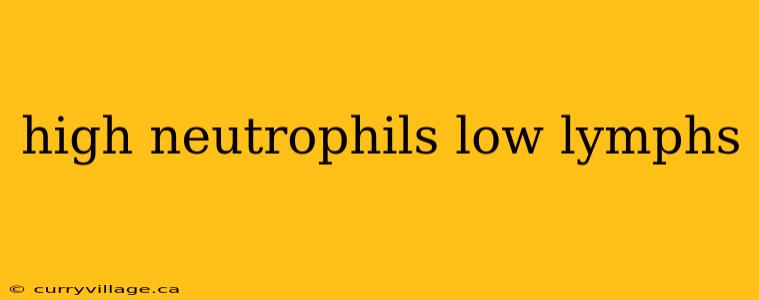 high neutrophils low lymphs