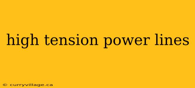 high tension power lines