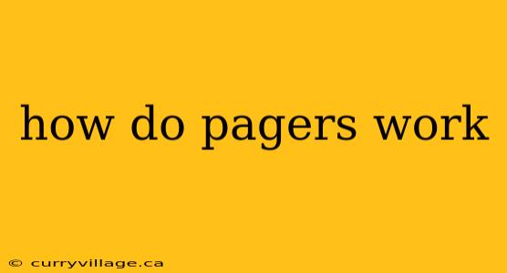 how do pagers work