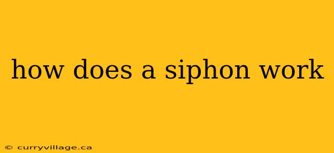 how does a siphon work