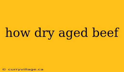 how dry aged beef