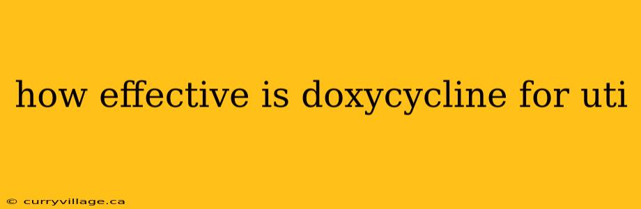 how effective is doxycycline for uti