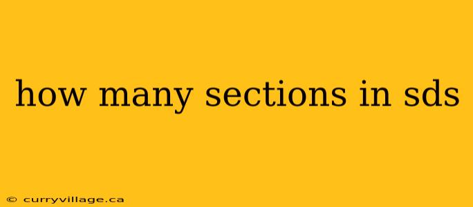 how many sections in sds