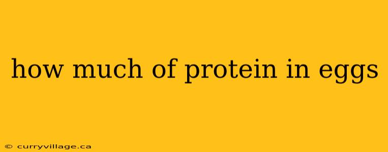 how much of protein in eggs