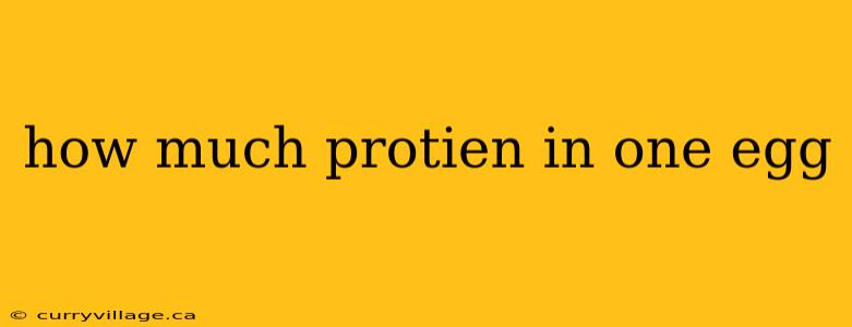 how much protien in one egg