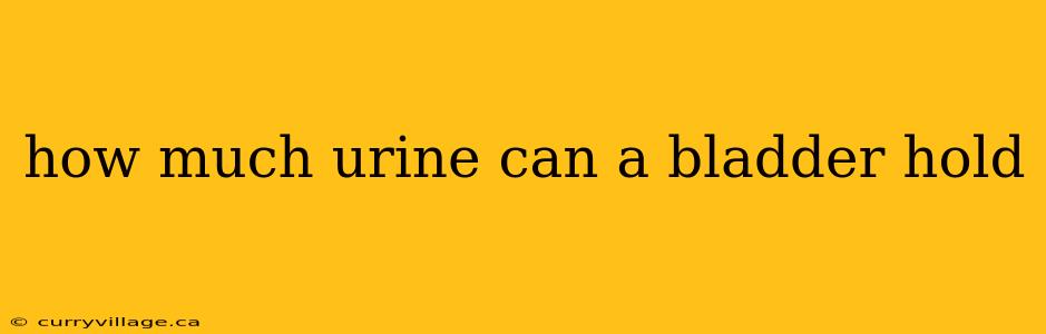 how much urine can a bladder hold